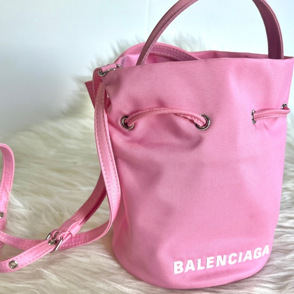NEW BALENCIAGA Wheel XS Nylon Bucket Bag 100% Authentic - Picture 3 of 8